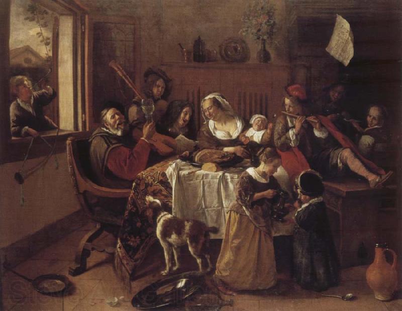Jan Steen The cheerful family France oil painting art